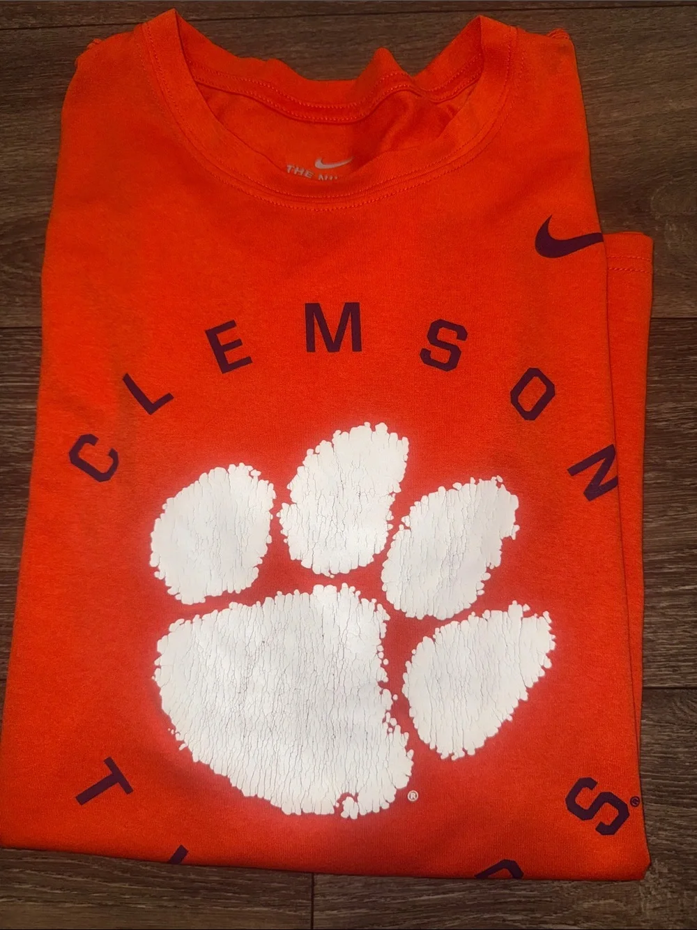 Nike Orange Clemson Tigers Paw Graphic Tee